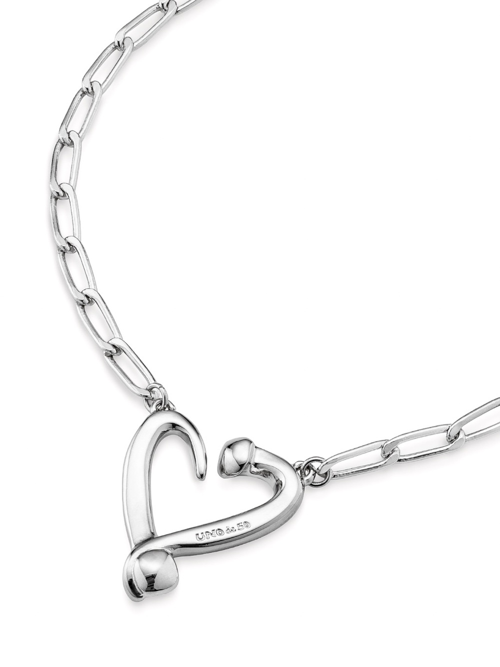 UNO de 50 Silver Twist of Love Necklace